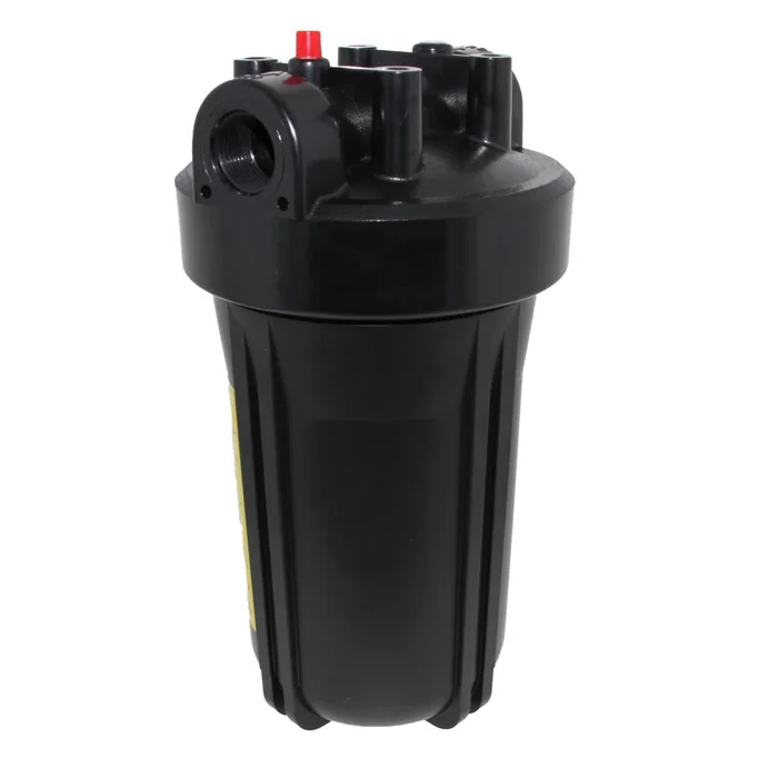 10″ Neo-Pure Big Flow Filter Housing Black Cap/Black Sump with Pressure Relief 3/4″