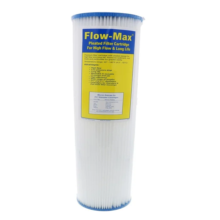 10″ × 4-1/2″ BB Flow-Max Pleated – 1 Mic Filter