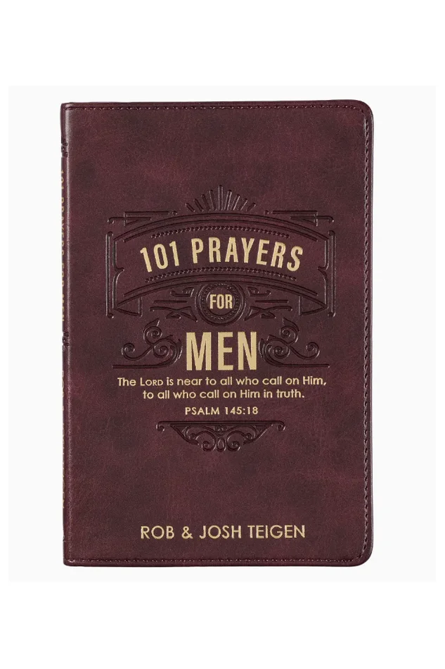 101 PRAYERS FOR MEN BROWN FAUX LEATHER