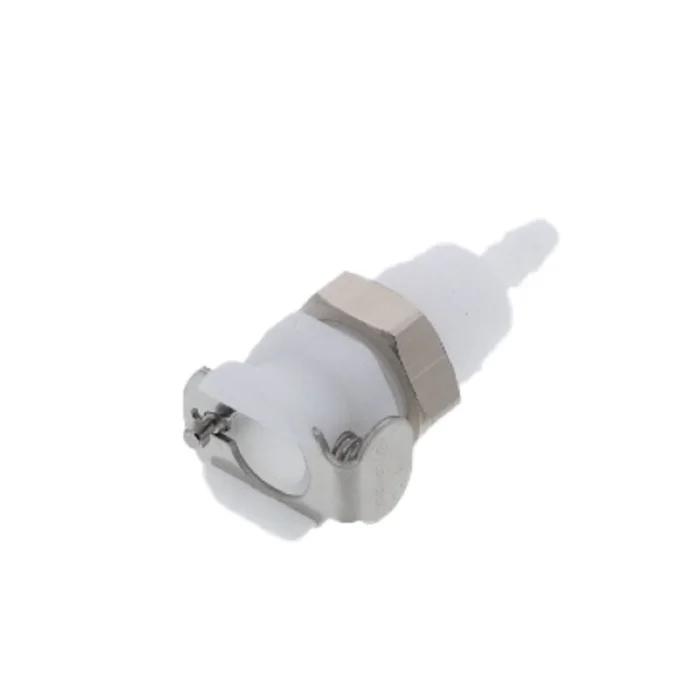 12700 NSF Valved Panel Mount Hose Barb Coupling Body 1/8 ID Barb