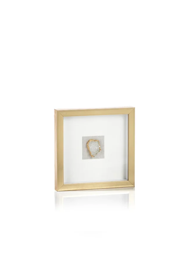 12X12 FRAMED CRYSTAL-GOLD