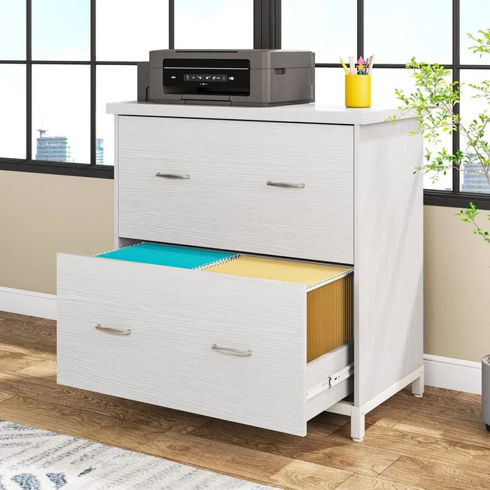 2 Drawer Lateral File Cabinet Printer Stand with Stroage