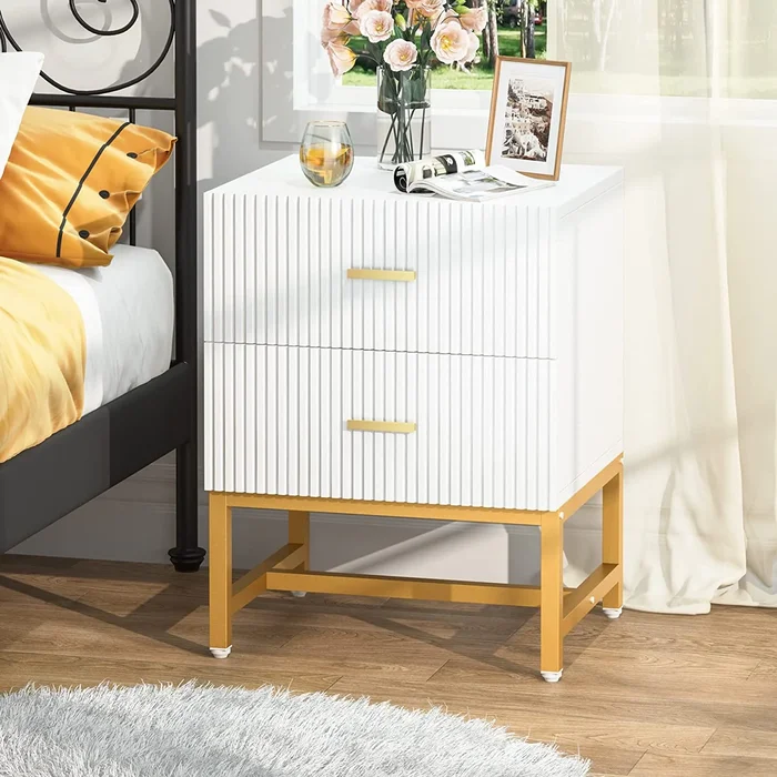 2-Drawer Nightstand Bed Side Table Storage End Table Side Table