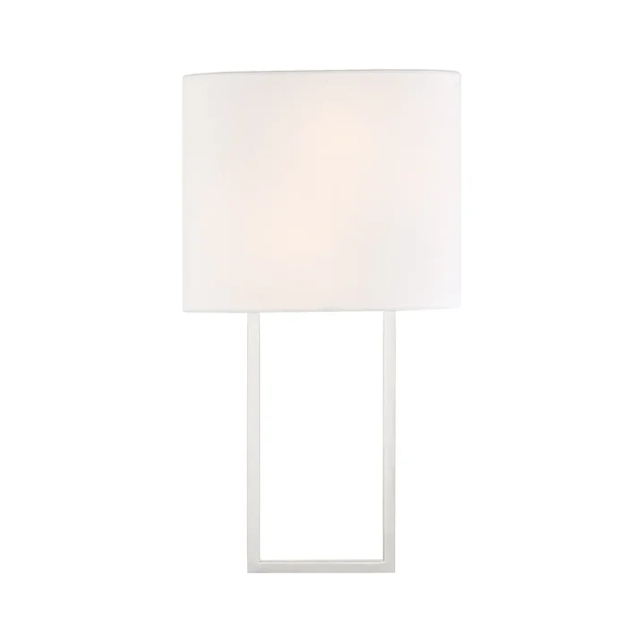 2 Light Nickel Wall Mount – 10W x 21H x 3.875D