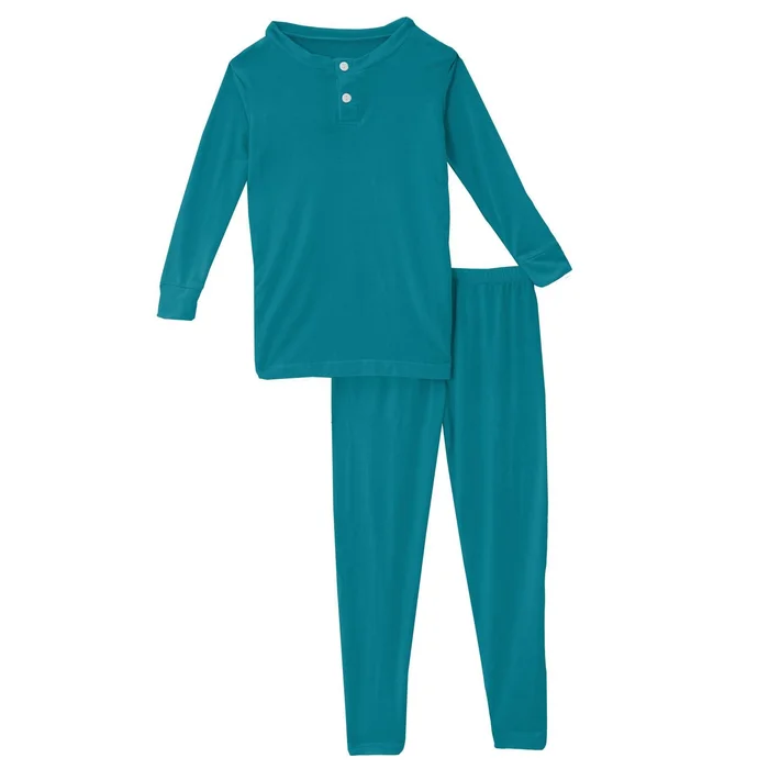 2 Piece Henley Pajama Set (Long Sleeve) – Bay
