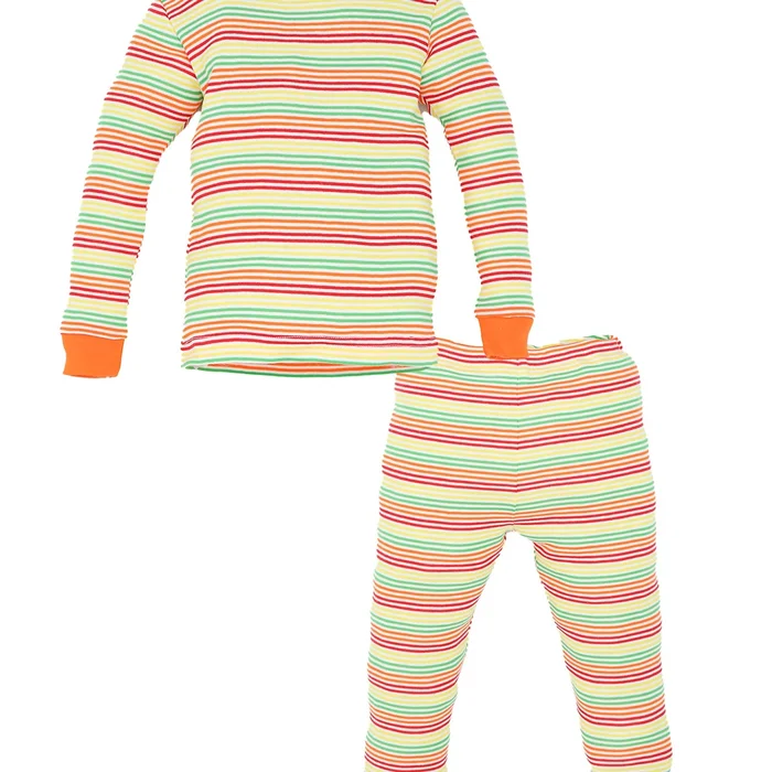 2 Piece Pajama (Long Sleeve) – Veggie Stripe