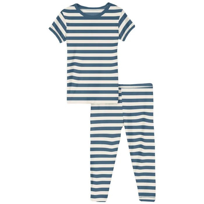 2 Piece Pajama Set (Short Sleeves) – Nautical Stripe
