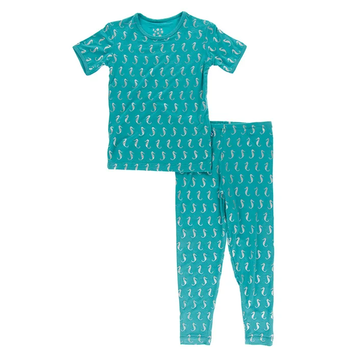 2 PIece Pajama (Short Sleeve) – Neptune Mini Seahorses
