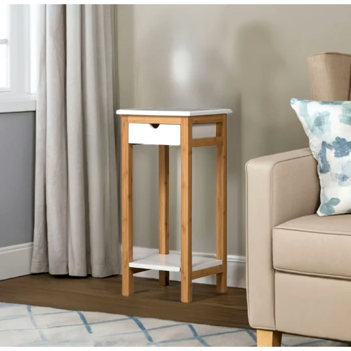 2 Tier Solid Bamboo Frame Plant Stand