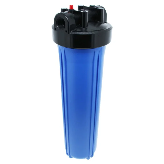 20″ Neo-Pure Big Flow Filter Housing Blue Sump/Black Cap 1″ with Pressure Relief