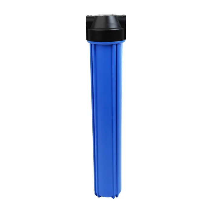 20″ Neo-Pure SlimLine Filter Housing Blue Sump/Black Cap 1/2″ No Pressure Relief
