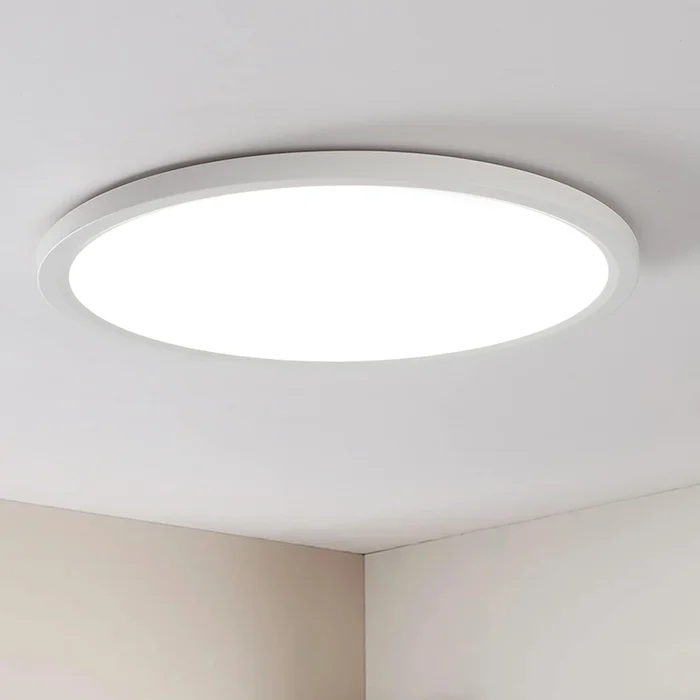 24W Round LED Flush Mount Ceiling Light with 5000k Color Temperature for Bedroom Living Room