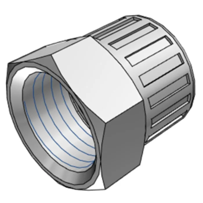 3/8″ PTF Chrome-plated Brass Nut