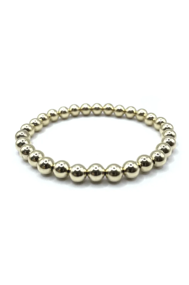 6MM WATERPROOF 14K GOLD FILLED KARMA BRACELET 6.5″-7″