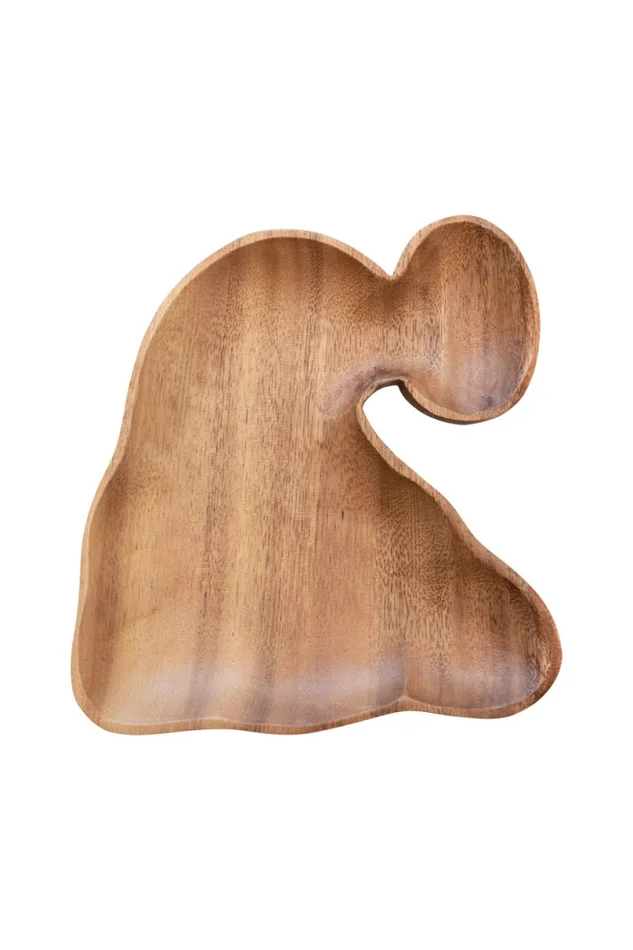 8″L x 8″W Acacia Wood Santa