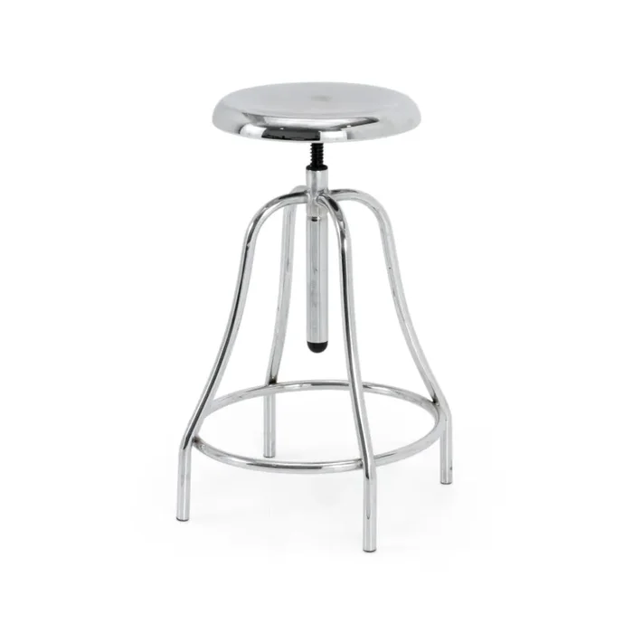 Adjustable Chrome Stool