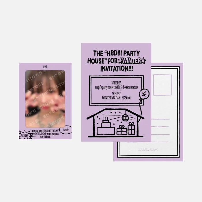 AESPA WINTER – Artist Birthday Party Card