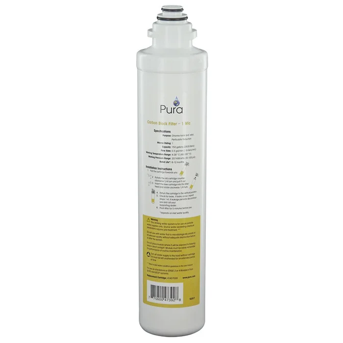 Aqua Flo 41407009 Quick Change Carbon Block Filter 1 mic