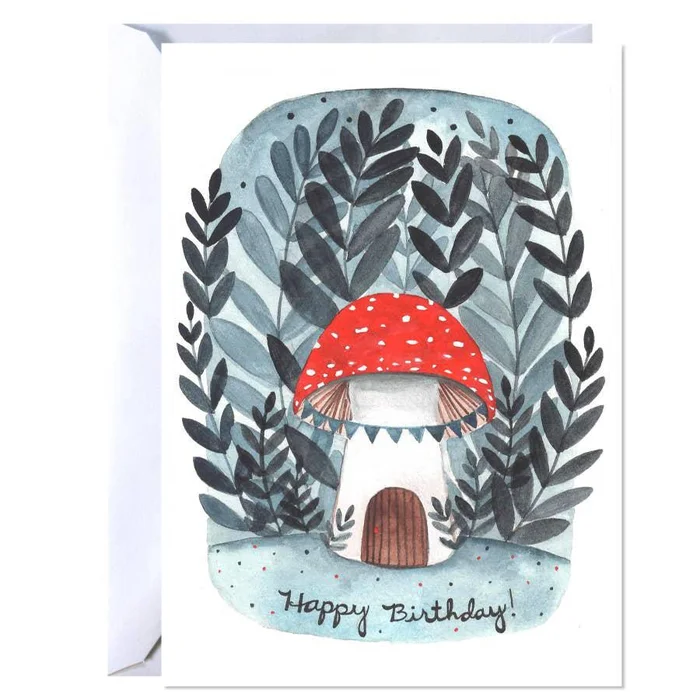 Art Card – Birthday Mushroom House