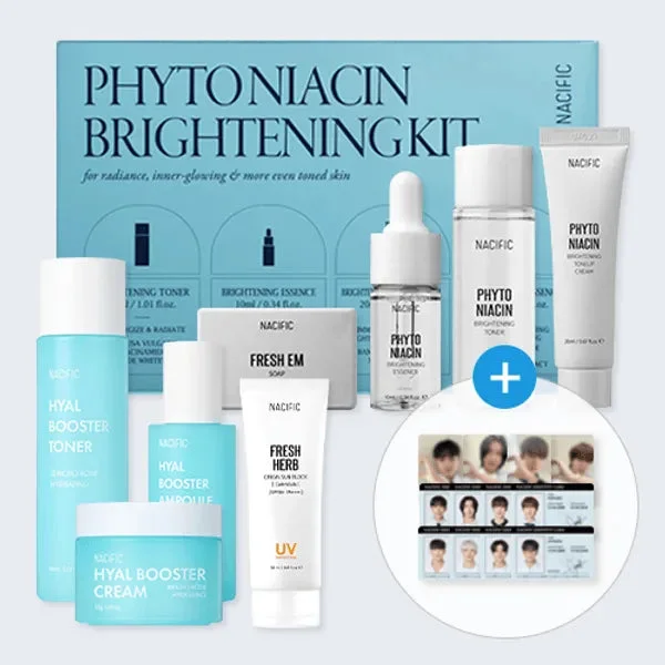 ATEEZ x NACIFIC – Premium HYAL BOOSTER, Phyto Niacin Sets (With Photocards & Student ID Card)