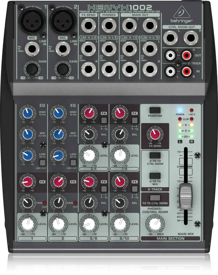 B-Stock:Behringer 1002 Premium 10-Input 2-Bus Mixer with XENYX Mic Preamps and British EQs