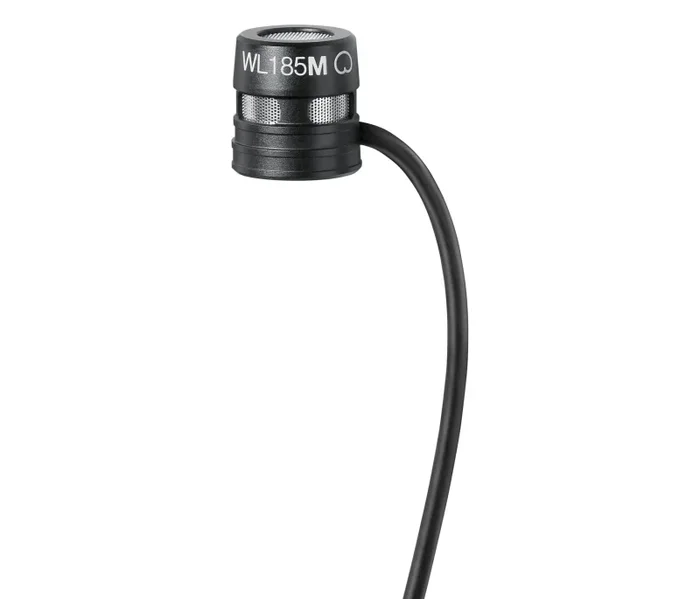 B-Stock: Shure WL185MB/C-TQG, Low-Profile Cardioid Black Lavalier Microphone – TQG (TA4F, 4-PIN MINI)