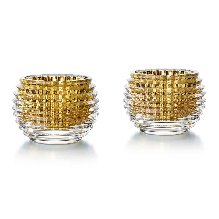 Baccarat Eye Gold Votive Holder, Set Of 2