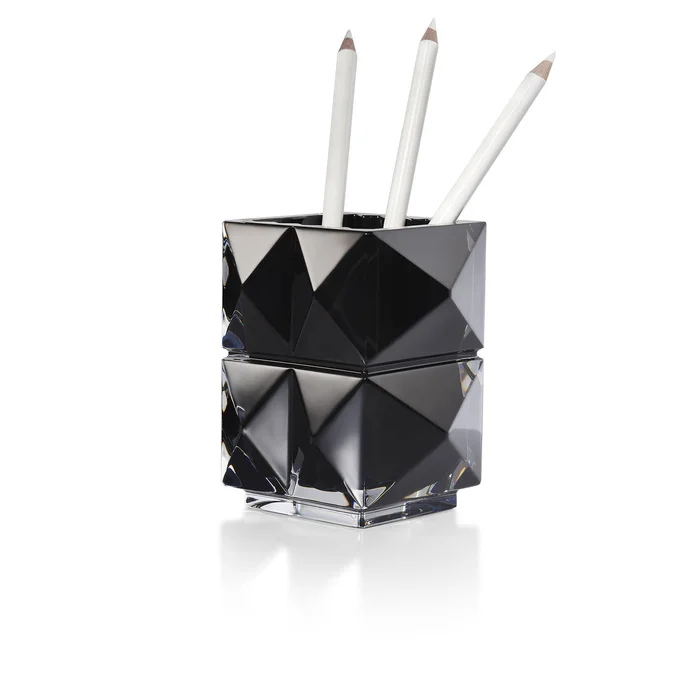 Baccarat Louxor Black Vase / Pencil Box