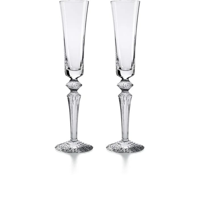 Baccarat Mille Nuits Flutissimo Clear Flutes, Set Of 2