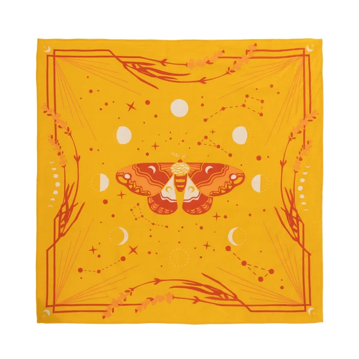 Bandana (Organic Cotton) – Cecropia Moth & Moon Phases