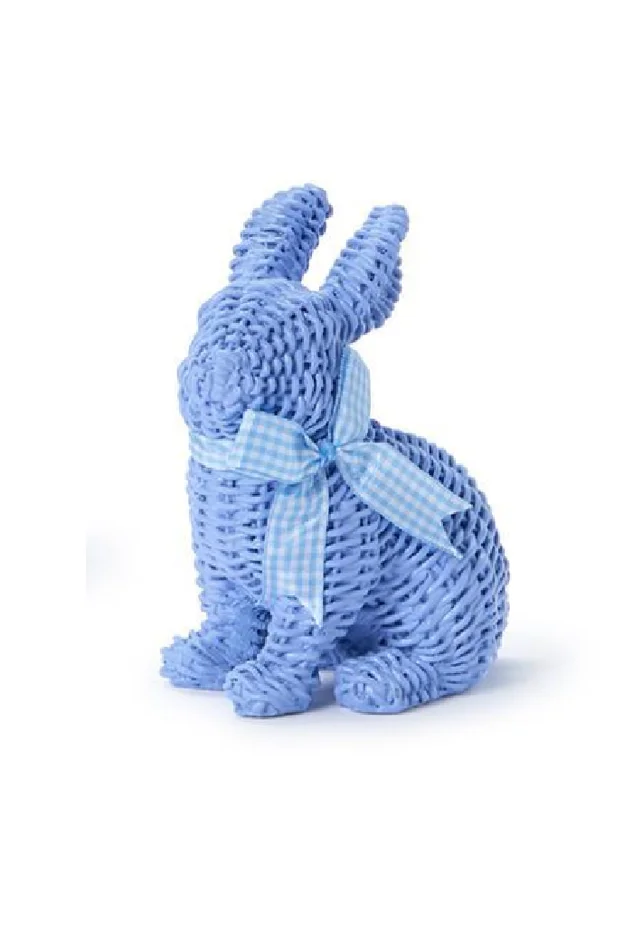 BASKET WEAVE BUNNY W/BOW