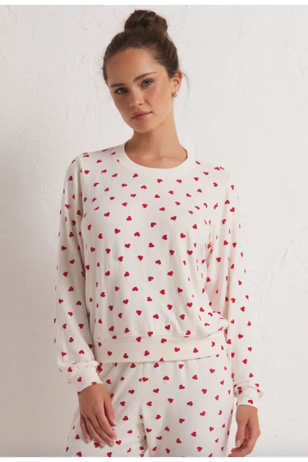 BE MINE HEART LS TOP