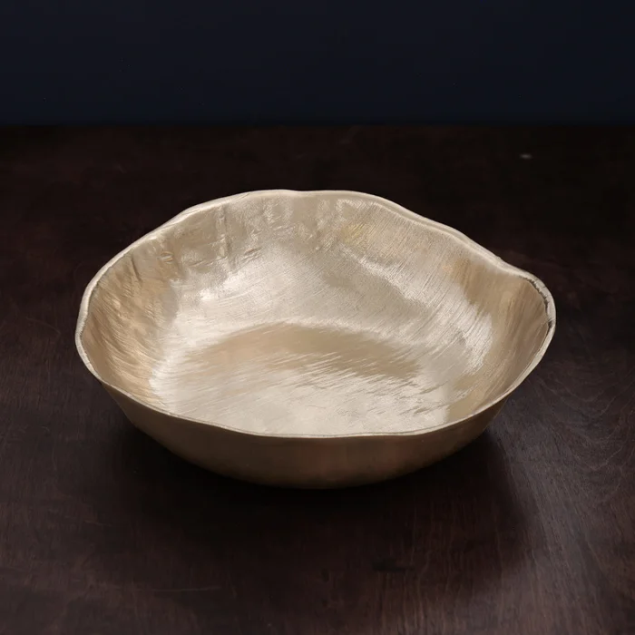 Beatriz Ball Sierra Modern Strie Medium Gold Bowl