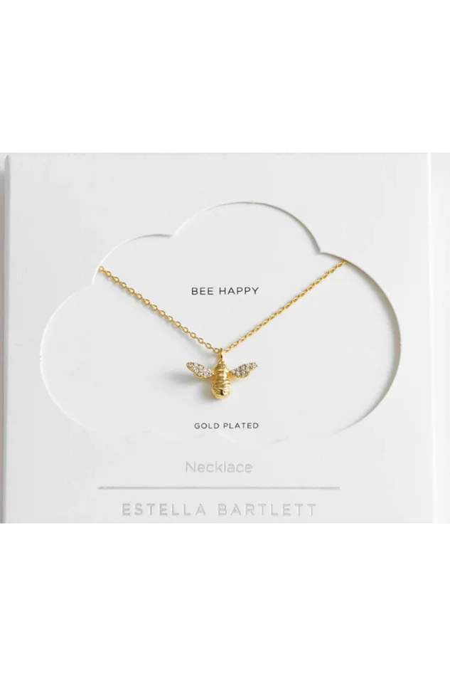 BEE NECKLACE SPARKLE WINGS