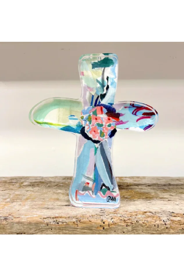 BLUE EVERLASTING LOVE ACRYLIC CROSS