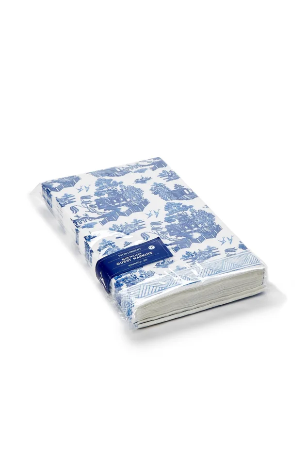 BLUE WILLOW PAPER DINNER NAPKINS