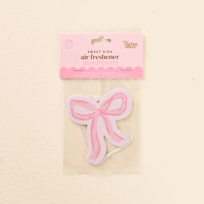 Bow Pink Sweet Ride Car Air Freshener