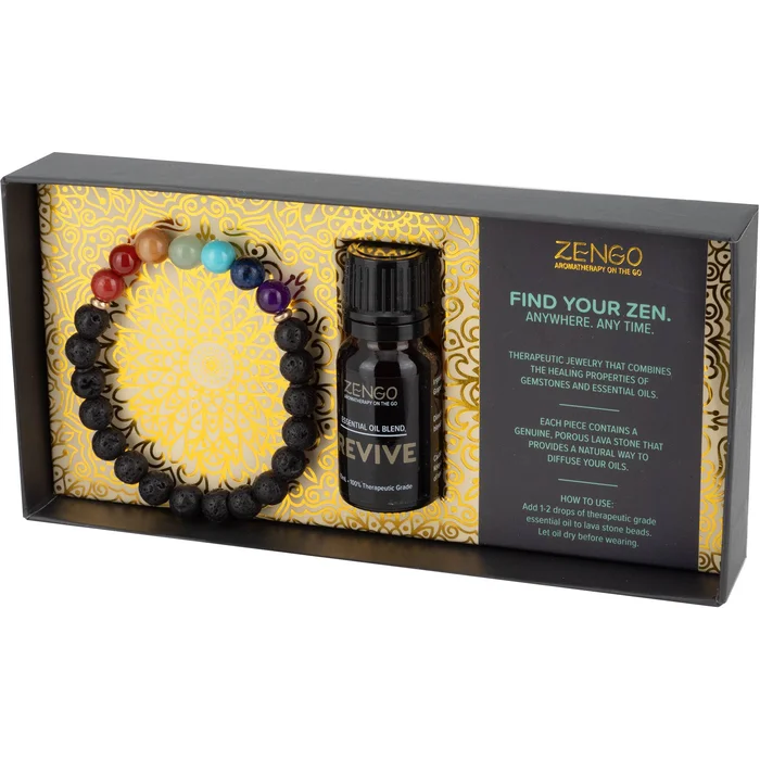 Bracelet – Zengo Chakra Stone + Oil Set – Chakra/Lava Beads