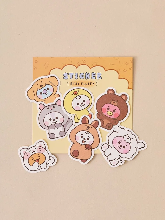 BT21 – Baby Fluffy Sticker Pack Set