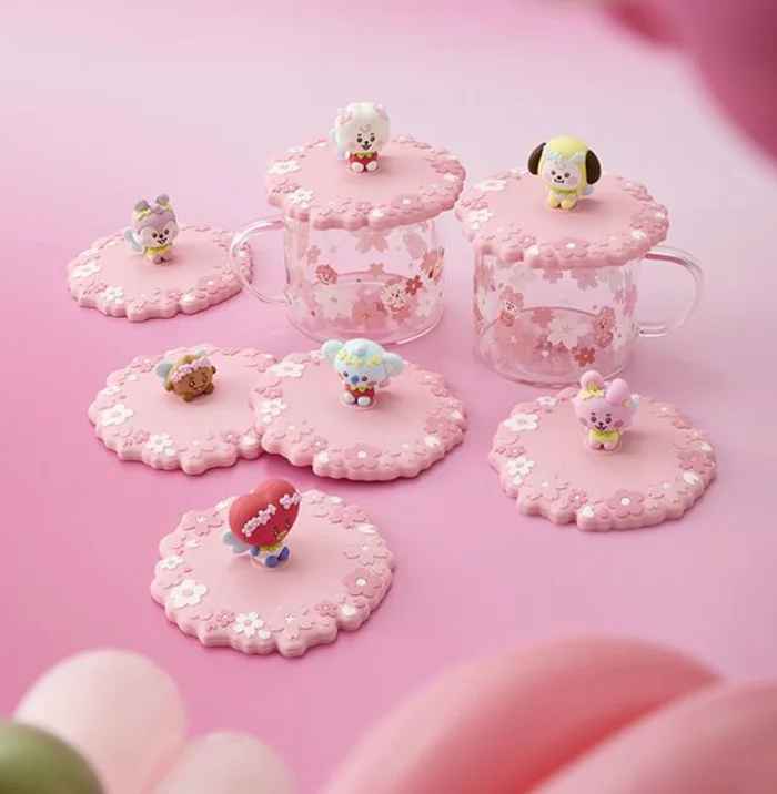 BT21 – Baby Spring Fairy Glass Cup & Lid (340ml)