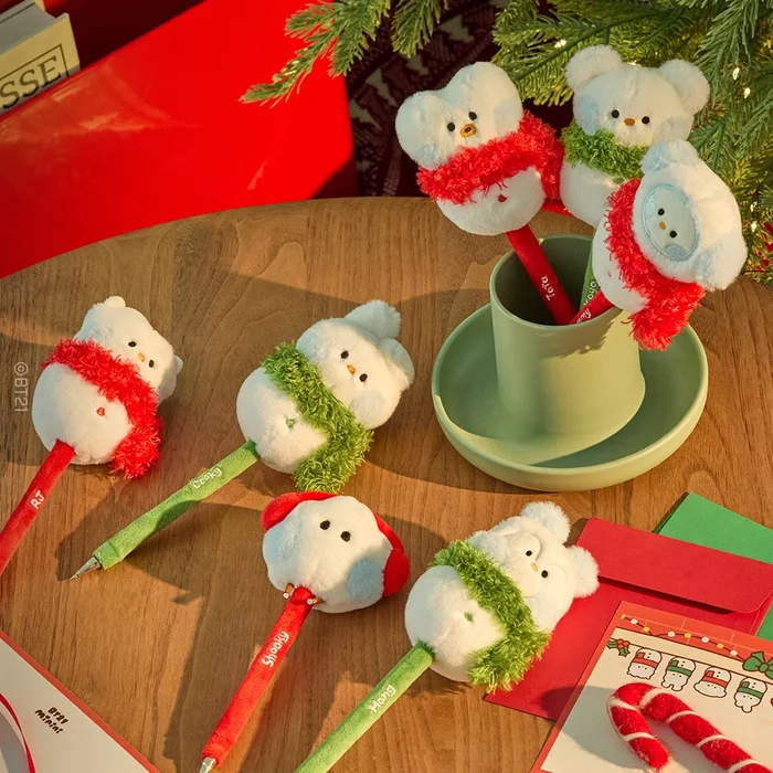 BT21 – Mini Minini Petit Holiday Snowman Doll Gel Pen