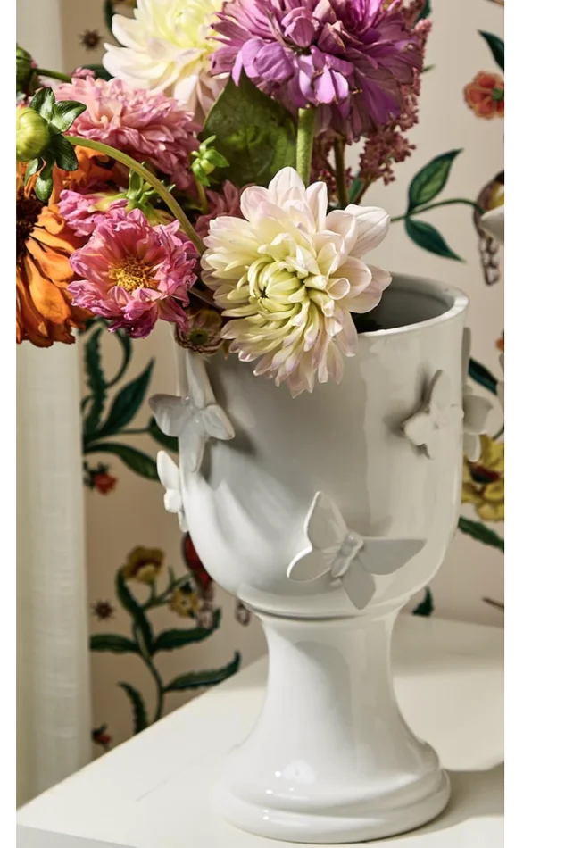 BUTTERFLY PEDESTAL VASE SMALL