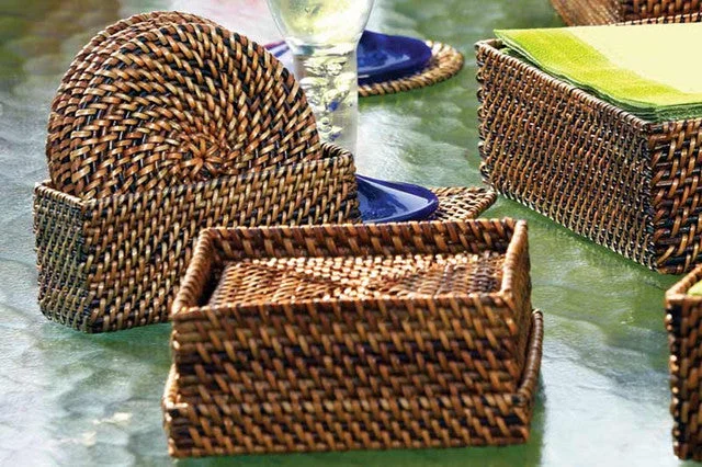 Calaisio Square Flat Coaster In Case, Set Of 4