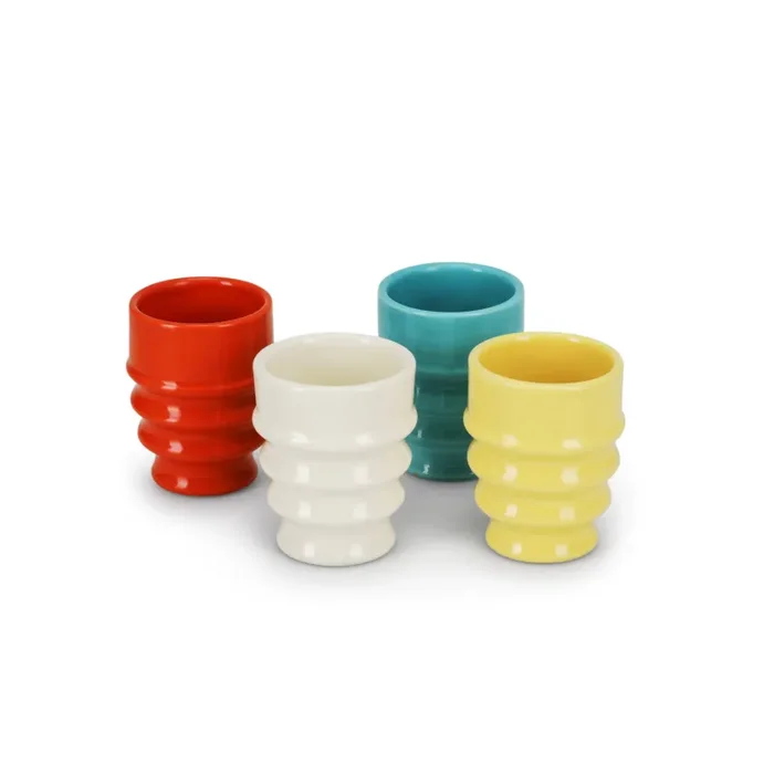 Ceramic Ridge Drinking Glasses