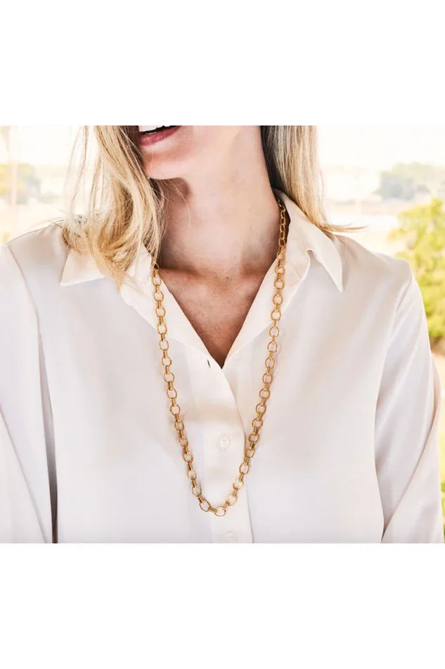 CLEOPATRA SMALL LINK NECKLACE 32″