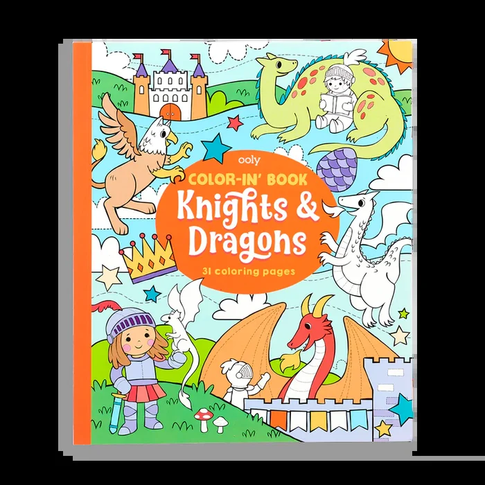 Color-in’ Book – Knights & Dragons