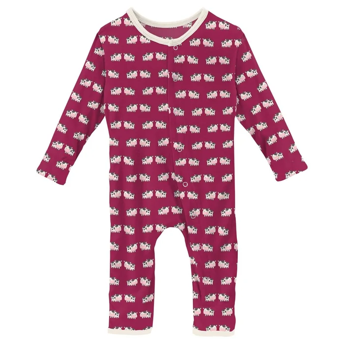 Coverall (Snaps/Zipper) – Berry Cow