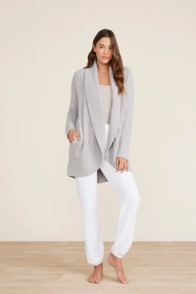 CozyChic® Cable Shawl Cardi