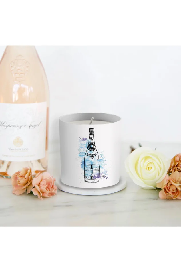 CRISTAL CHAMPAGNE CHINA POT CANDLE
