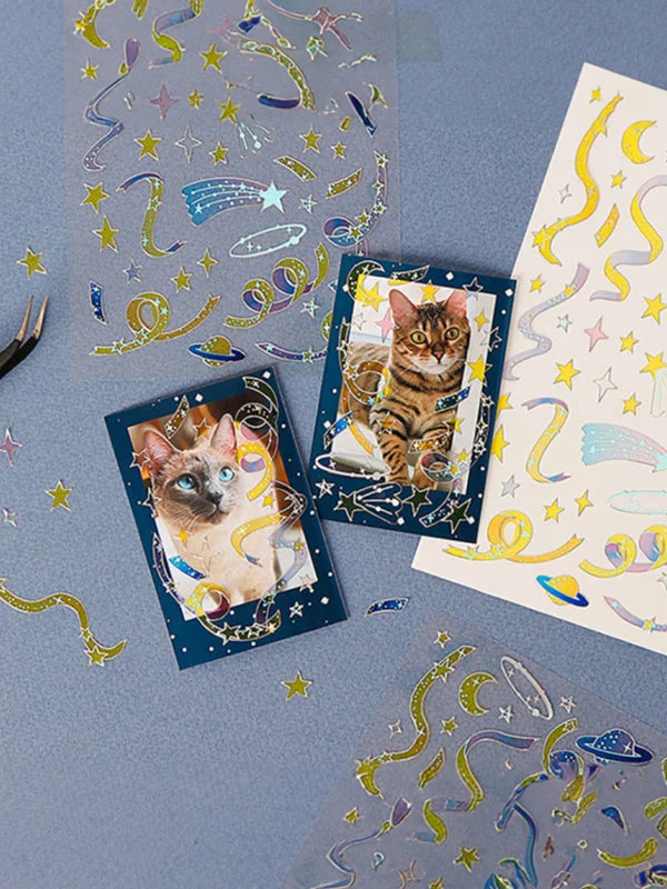 DAISO DECO FOIL STICKERS (4 Sheets)